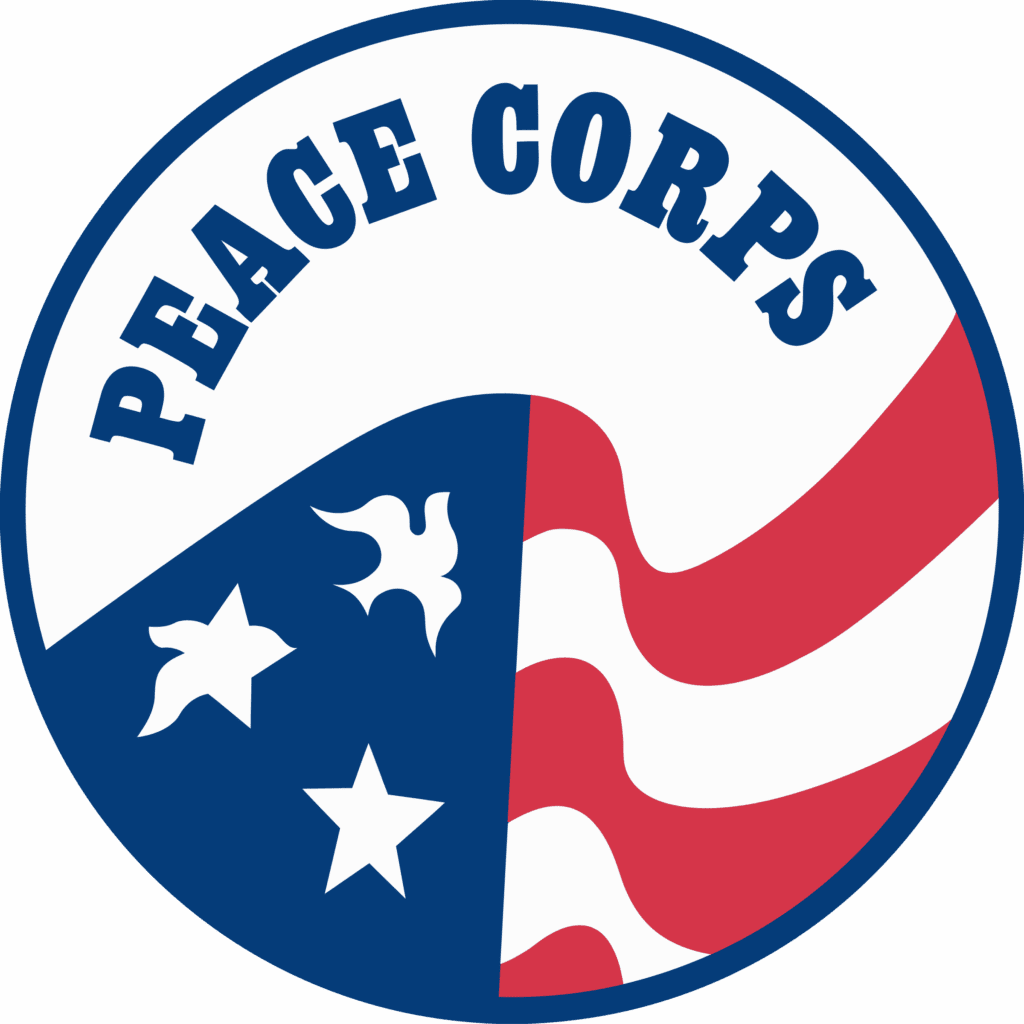 Peace Corps logo with patriotic design.
