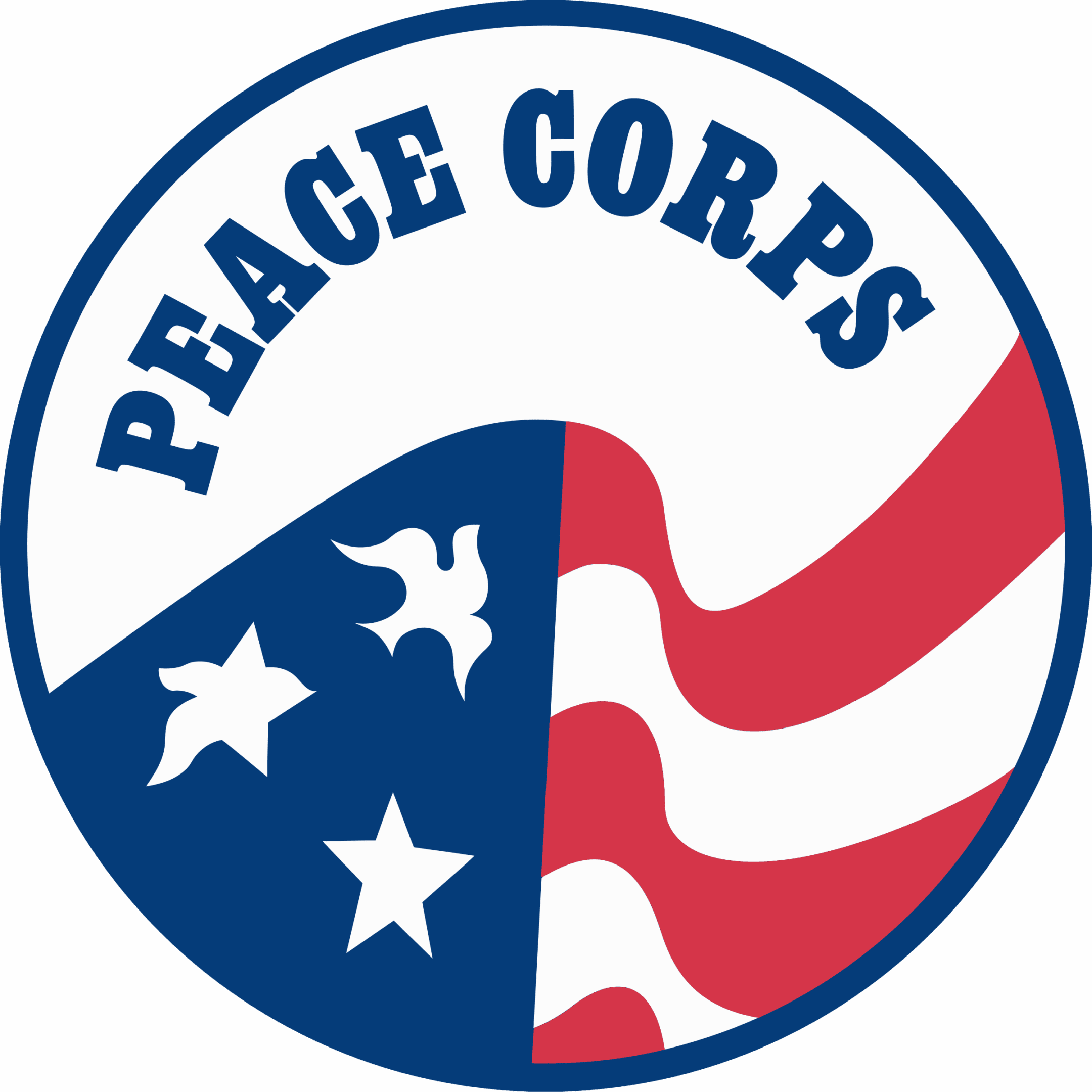 Peace Corps logo with patriotic design.